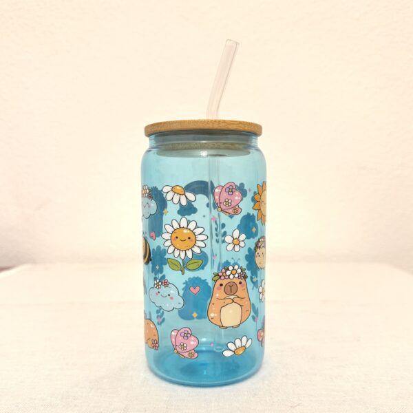 Capybara & Flowers - mug en verre