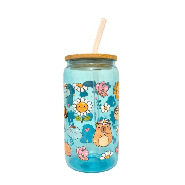 Capybara & Flowers - mug en verre